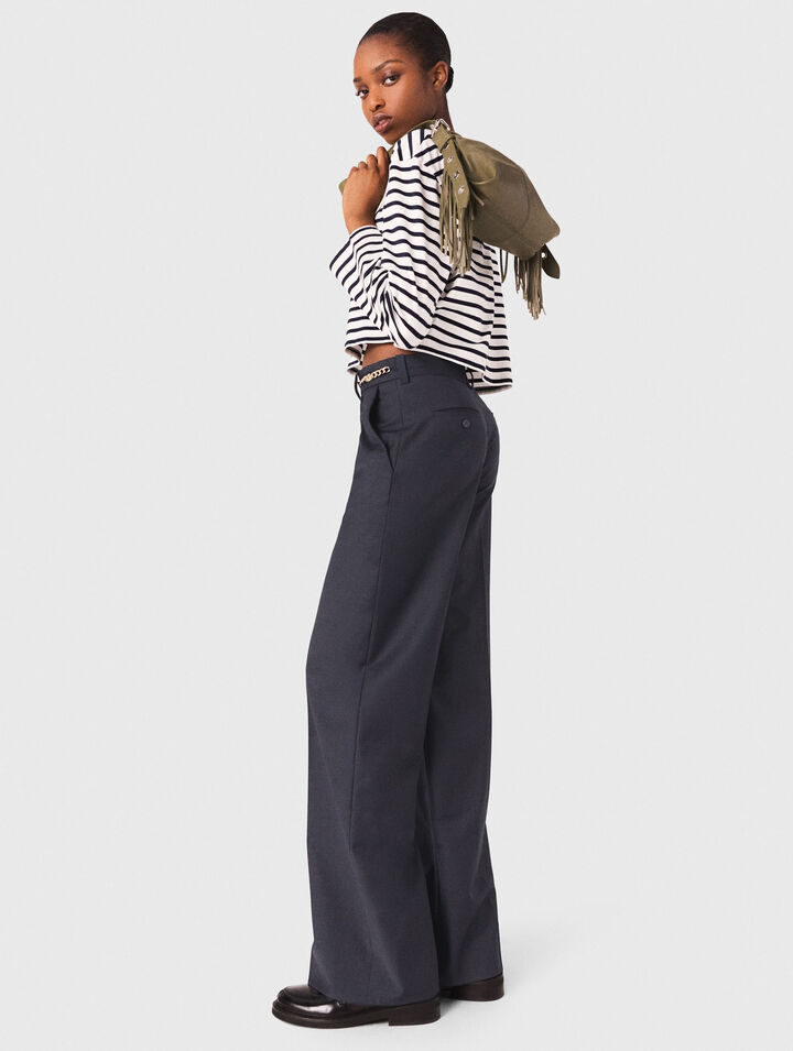 Pantaloni tailleur dettagli catena