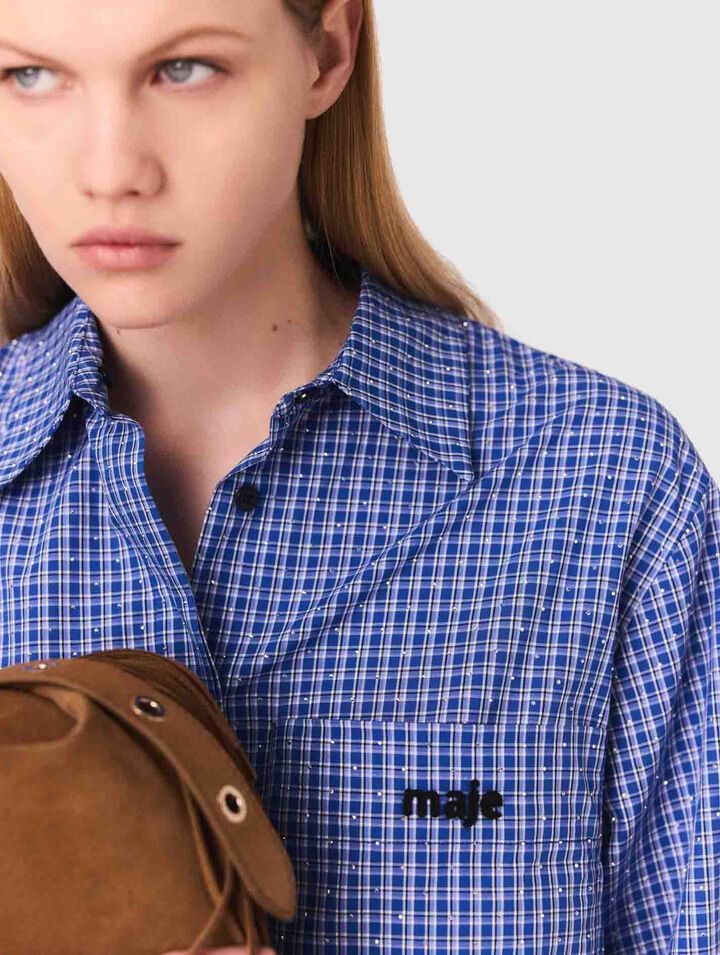 Camicia strass e colletto removibile