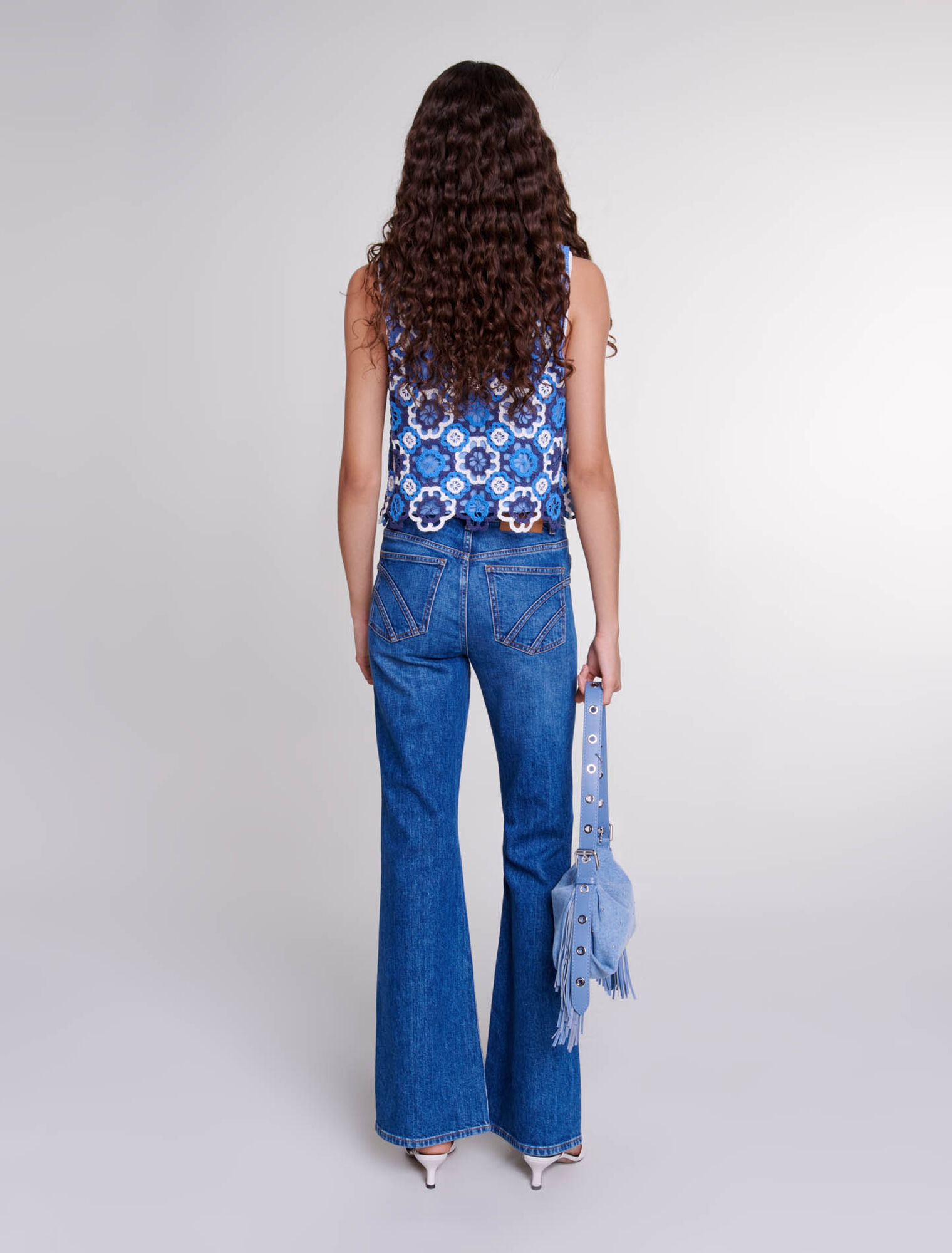 Top tricolor in crochet