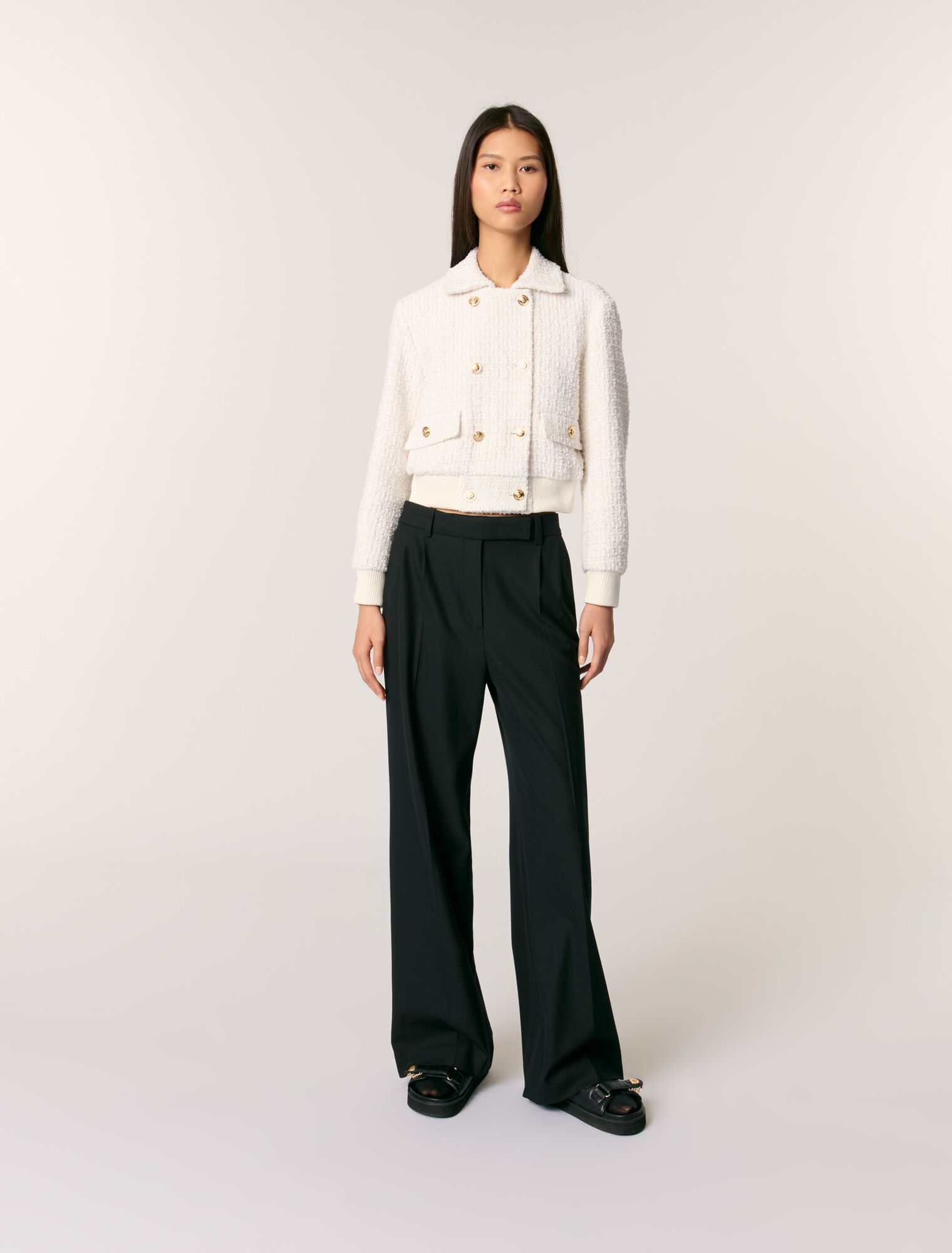 Giubbotto corto in tweed