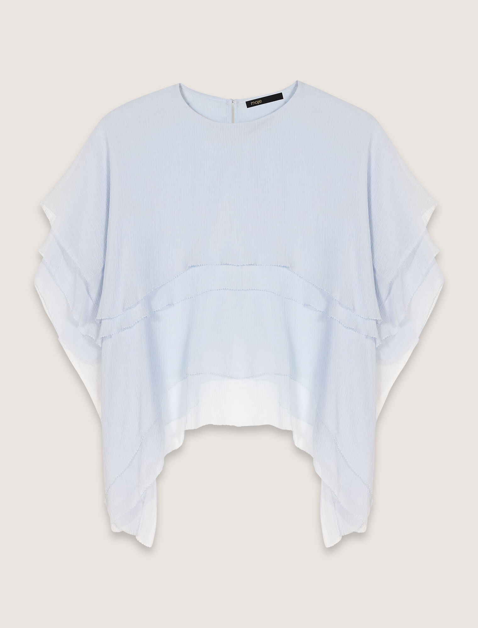 Top in mussola con volant