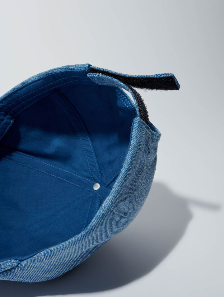 Cappello in denim con logo Clover