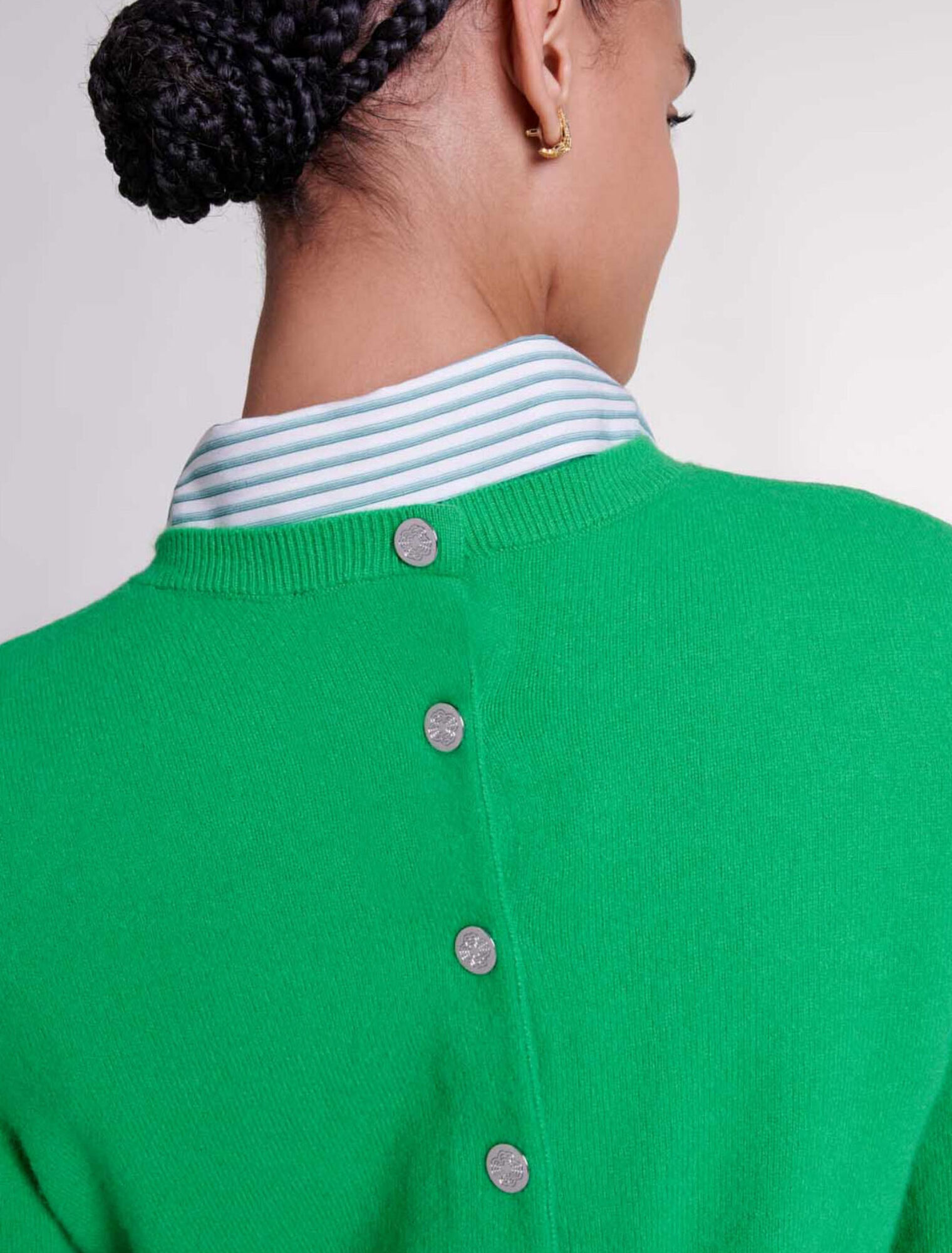 Cardigan in cashmere e lana
