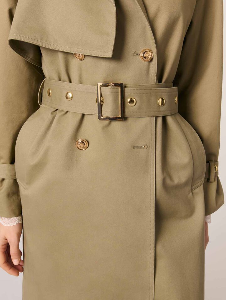 Trench borchie collo rimovibile