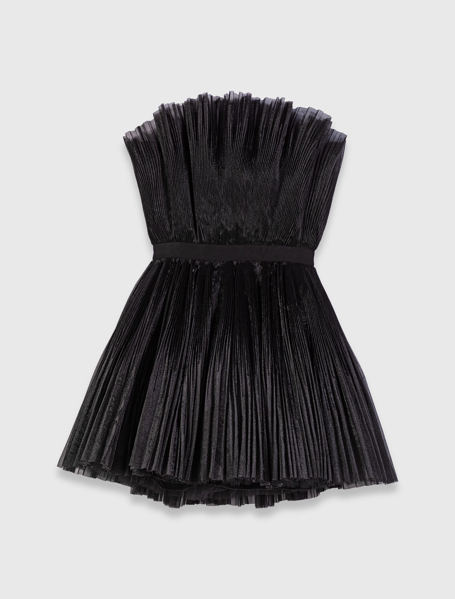 Abito bustier in tulle e organza