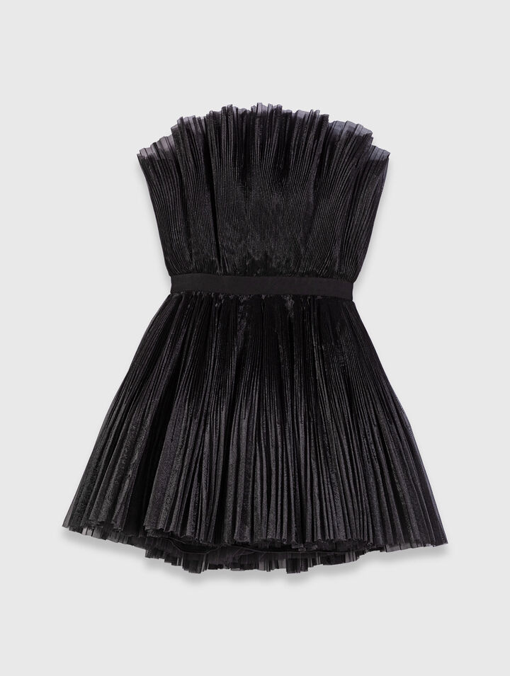 Abito bustier in tulle e organza