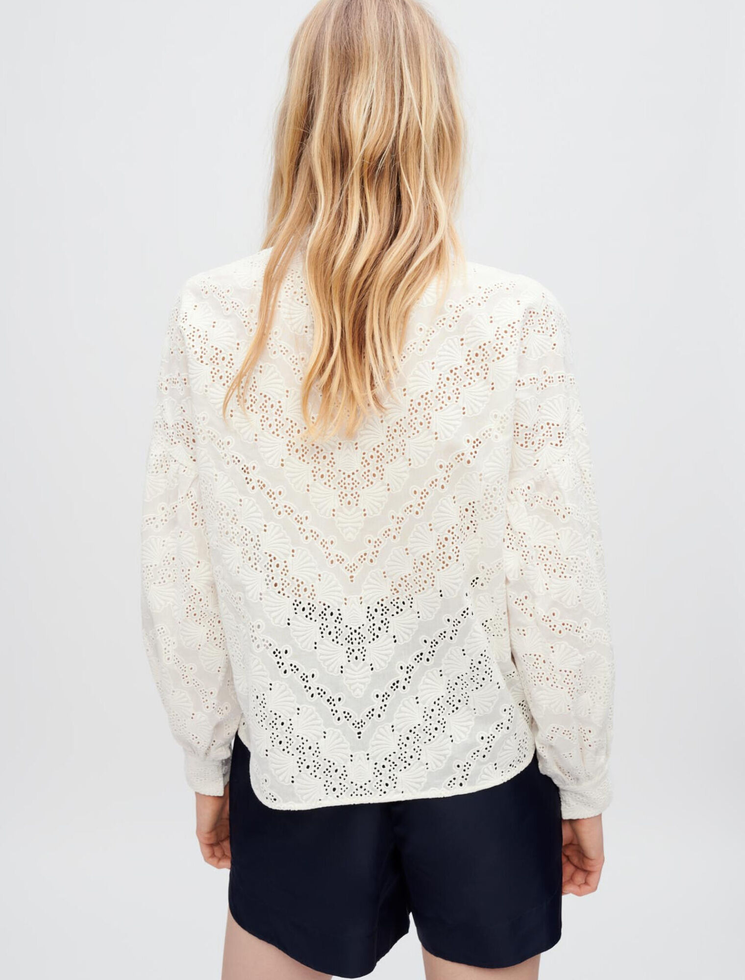 Camicia in cotone ricamato