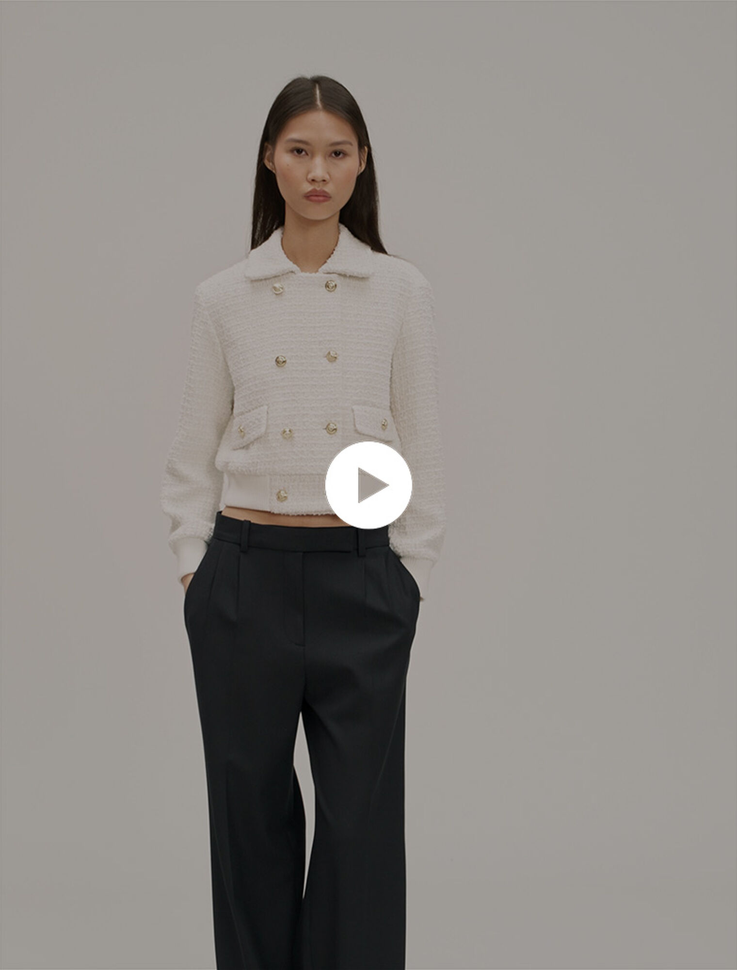 Giubbotto corto in tweed
