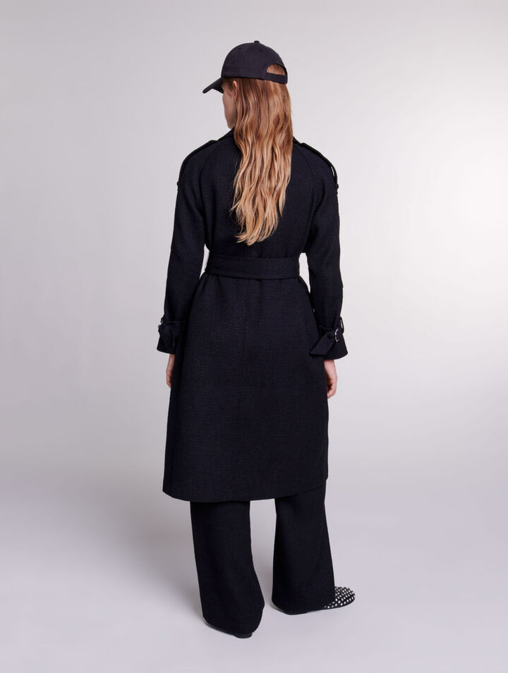 Trench in tweed
