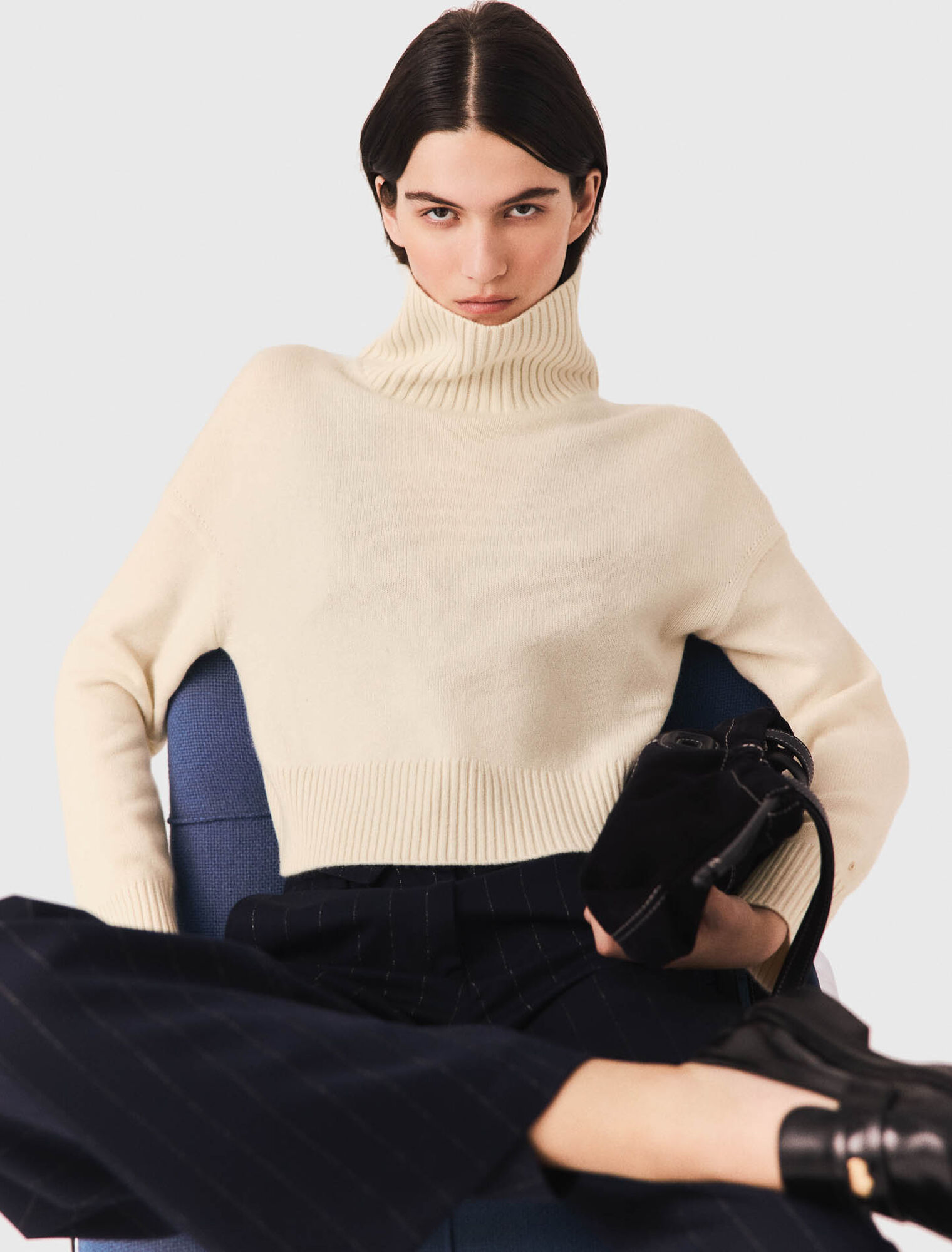 Maglione a collo alto in cachemire