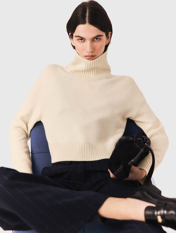 Maglione a collo alto in cachemire
