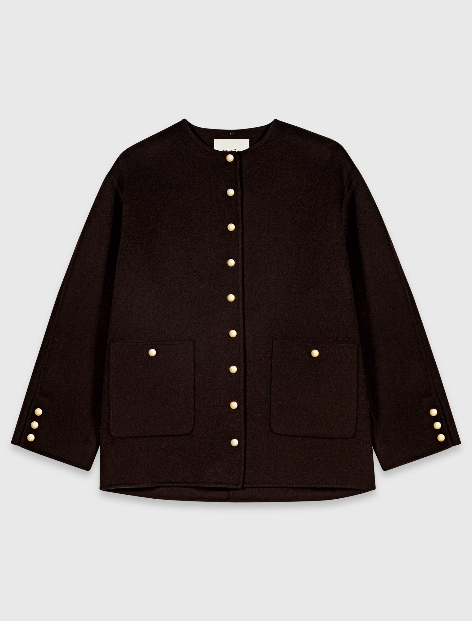 Cappotto in lana sciarpa rimovibile