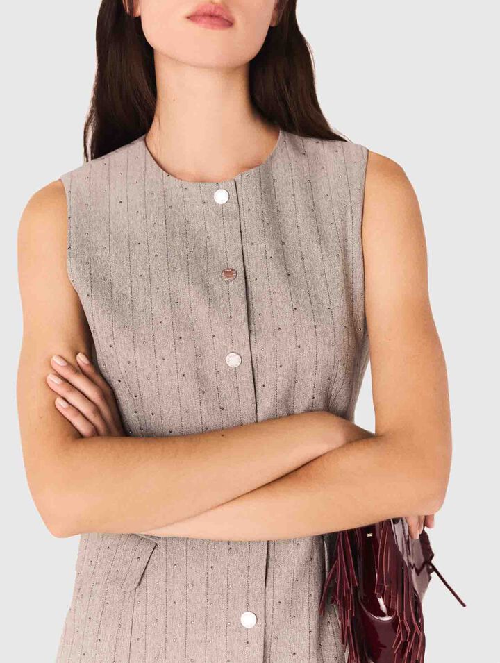 Abito tailleur corto con strass