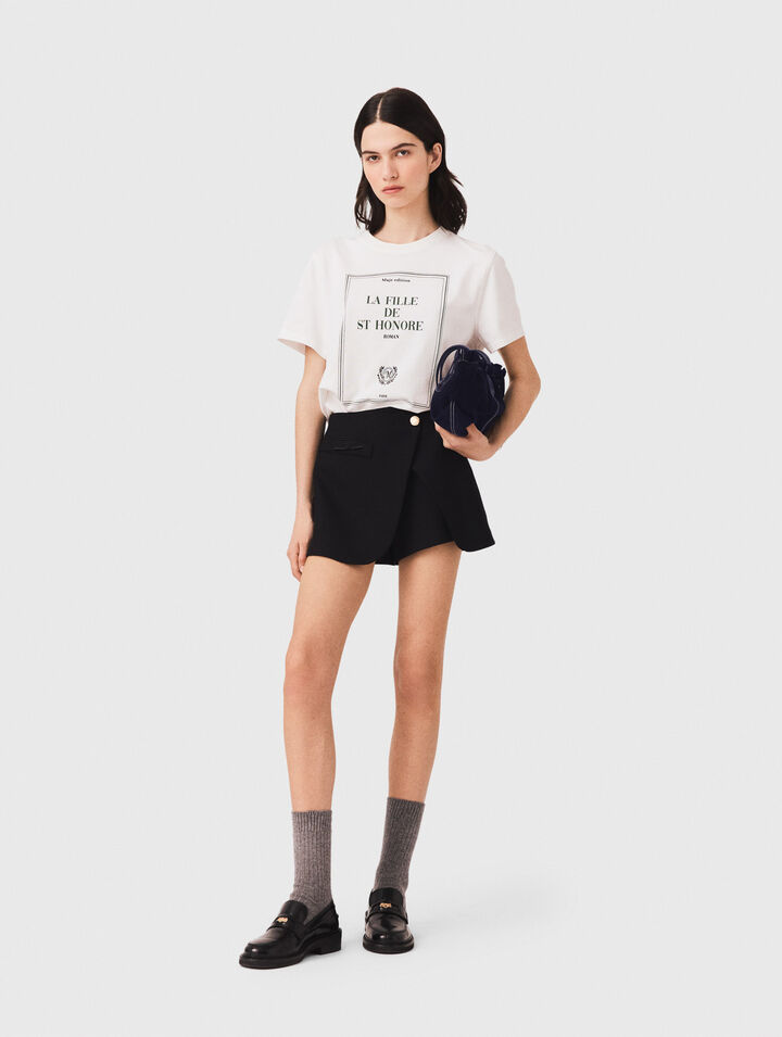 Shorts da tailleur trompe l'&oelig;il