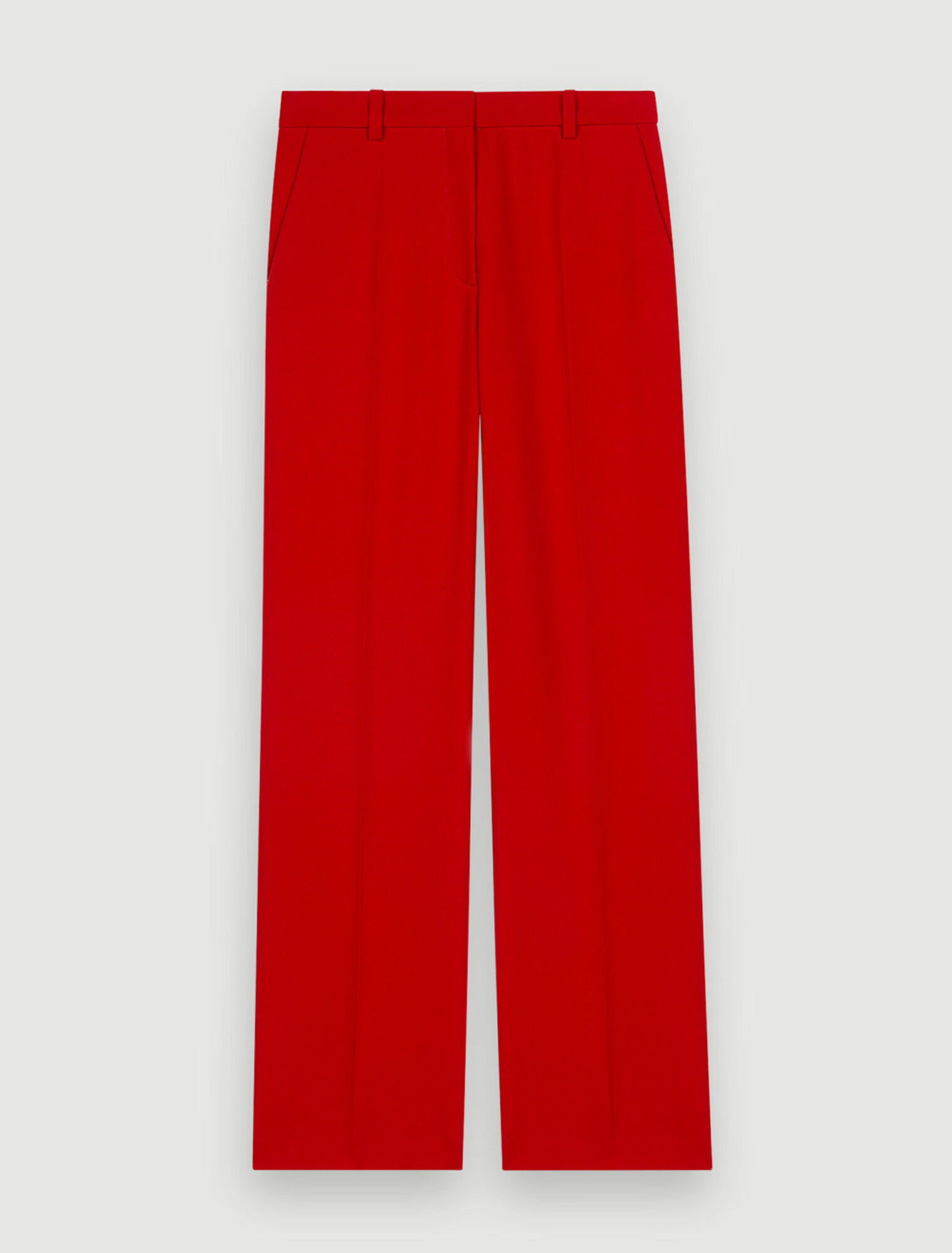 Pantaloni da tailleur ampi rossi