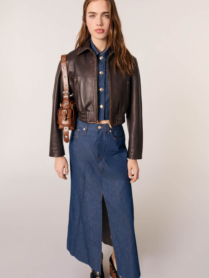 Gonna lunga in denim