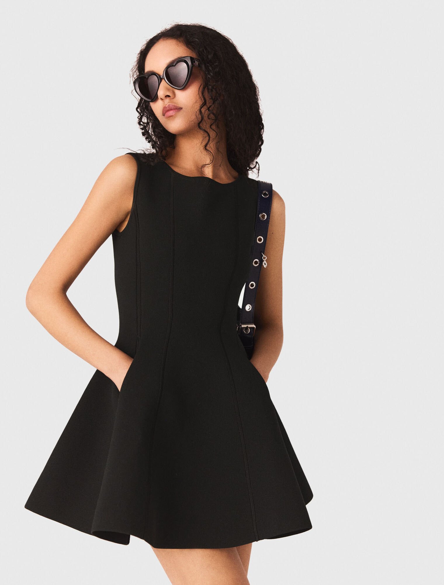 Abito skater con fiocchi gioiello