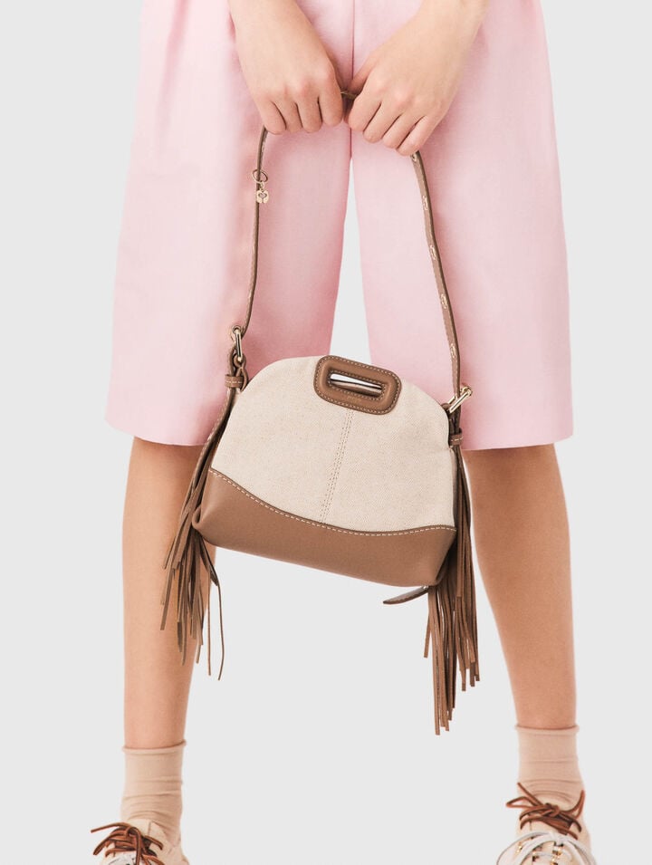 Borsa Miss M mini in tela e pelle