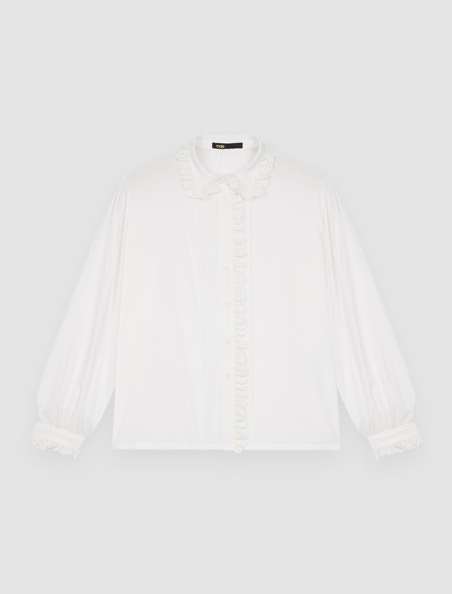 Camicia in voile con colletto Claudine