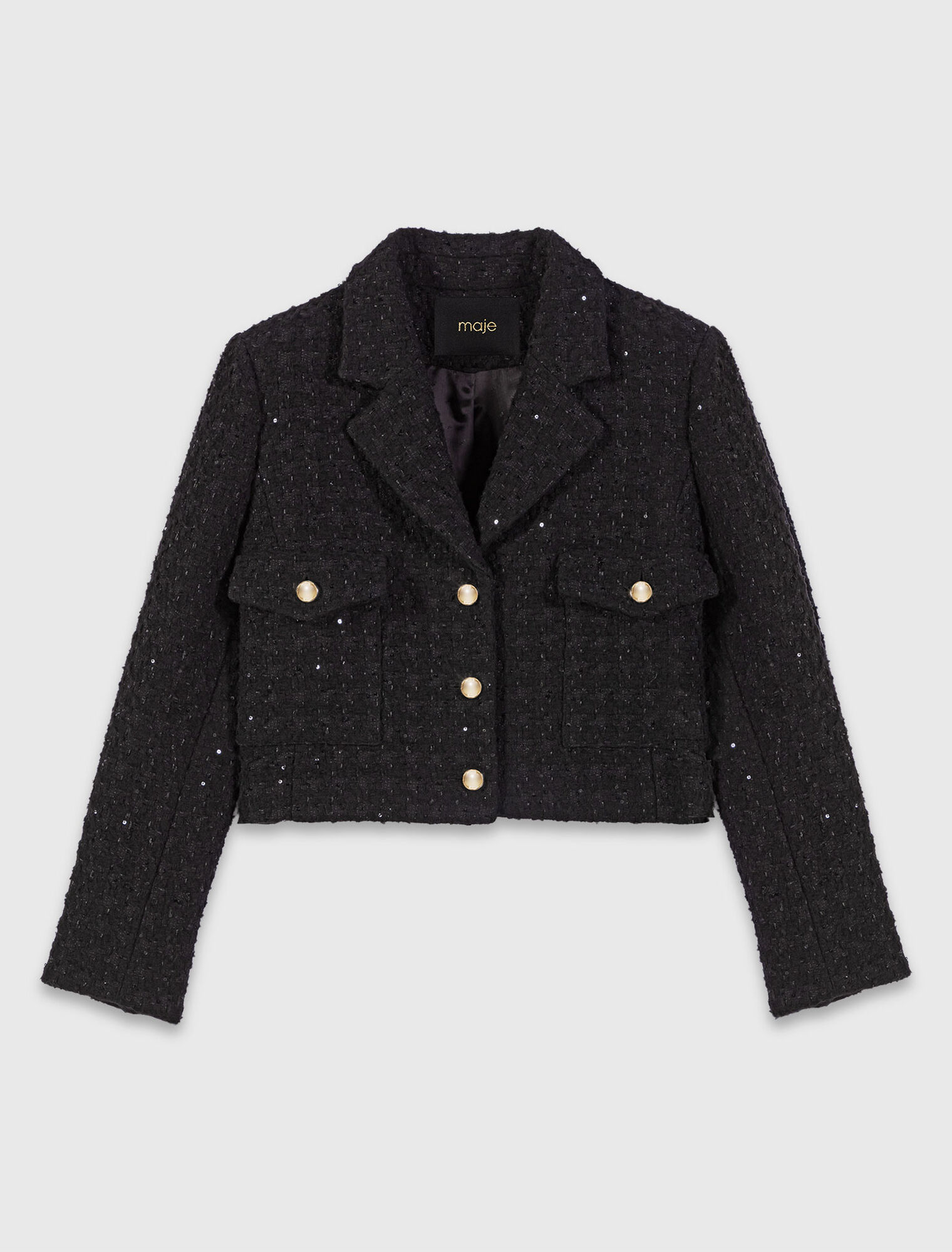 Giacca corta in tweed glitterata