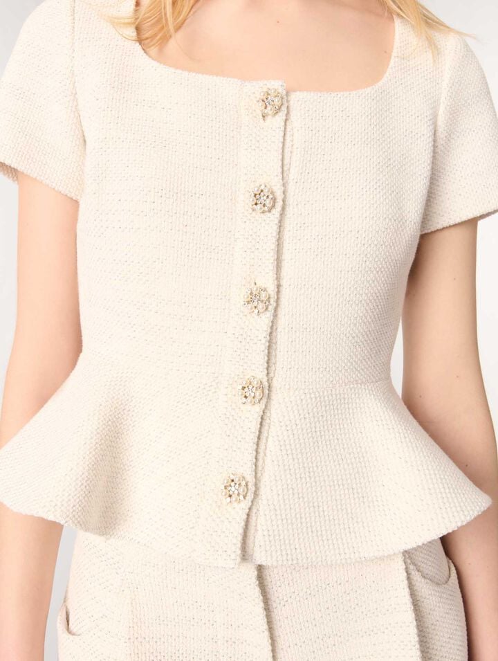 Top peplo in tweed e lurex