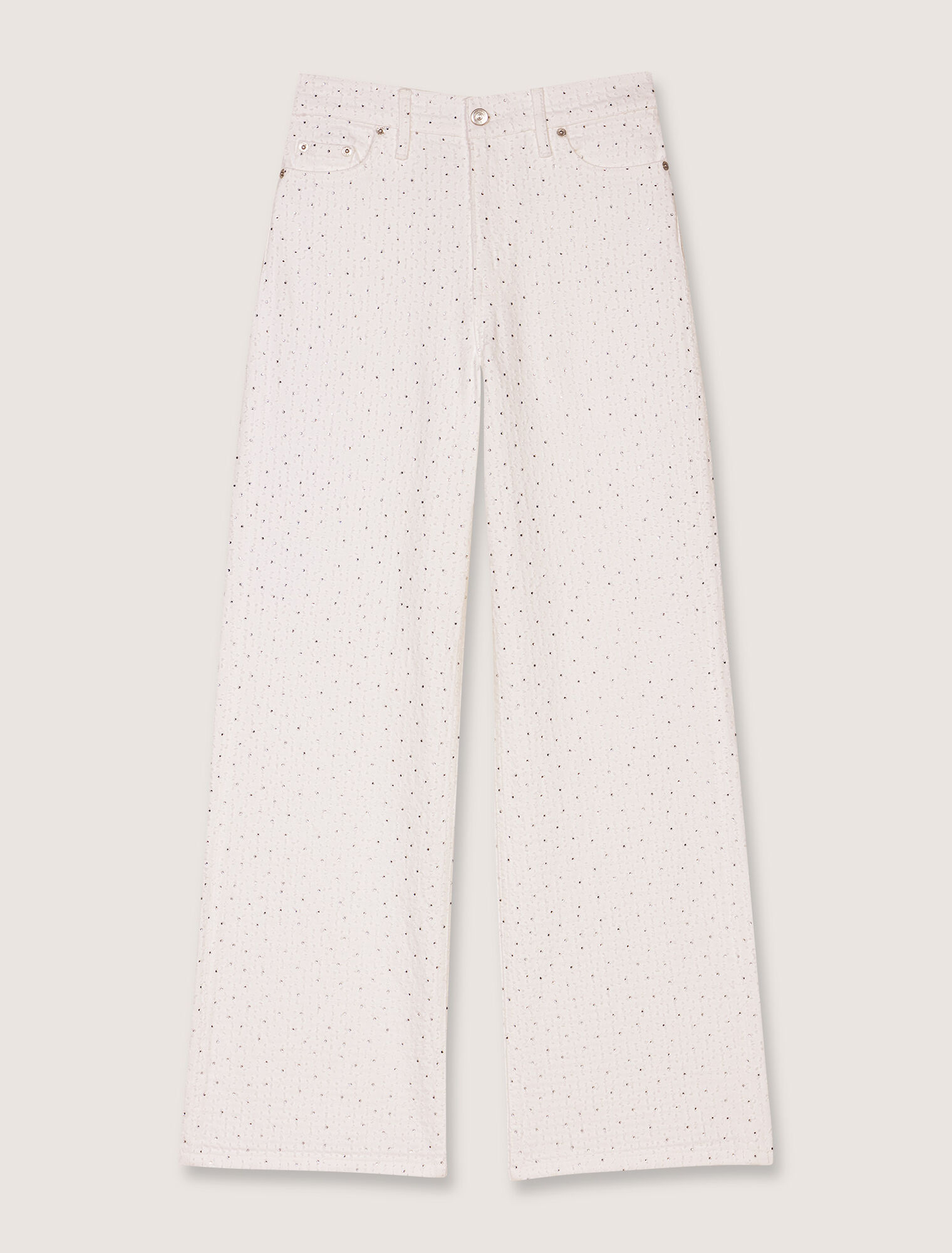 Jeans larghi dettagli glitterati
