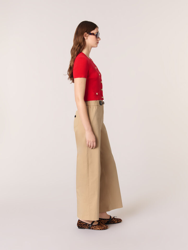 Pantaloni larghi in cotone