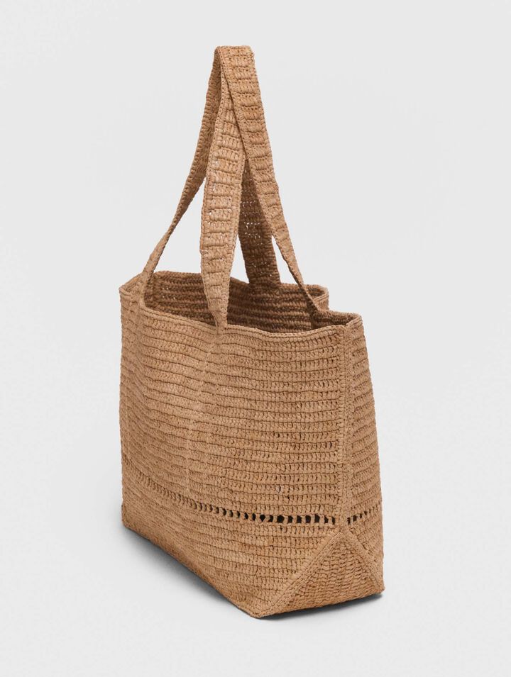 Shopping bag in rafia crochet