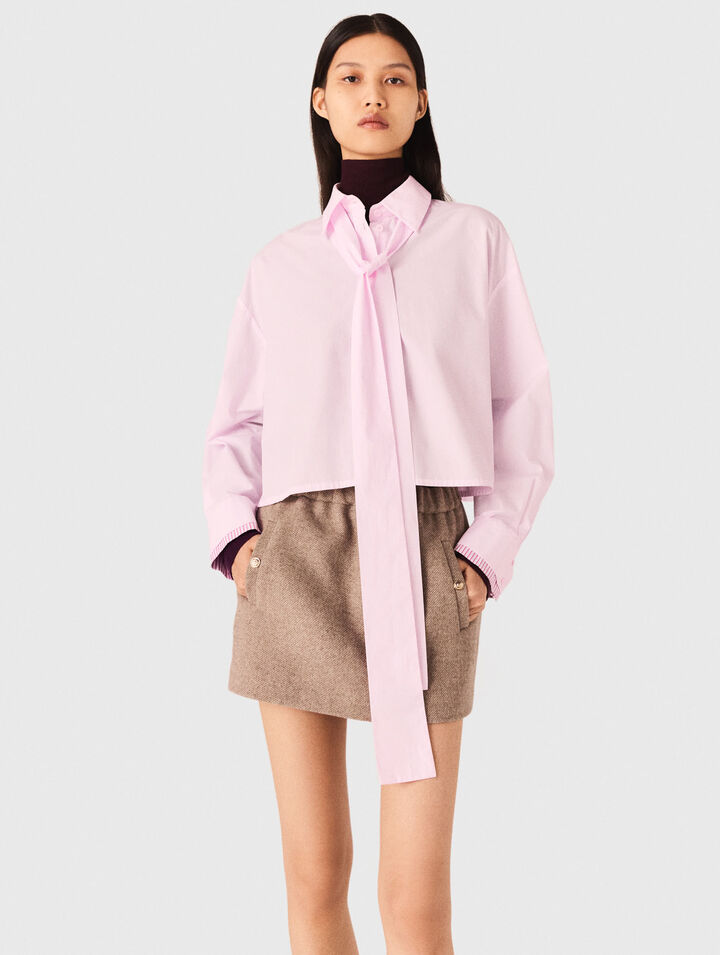 Camicia corta con lavallière