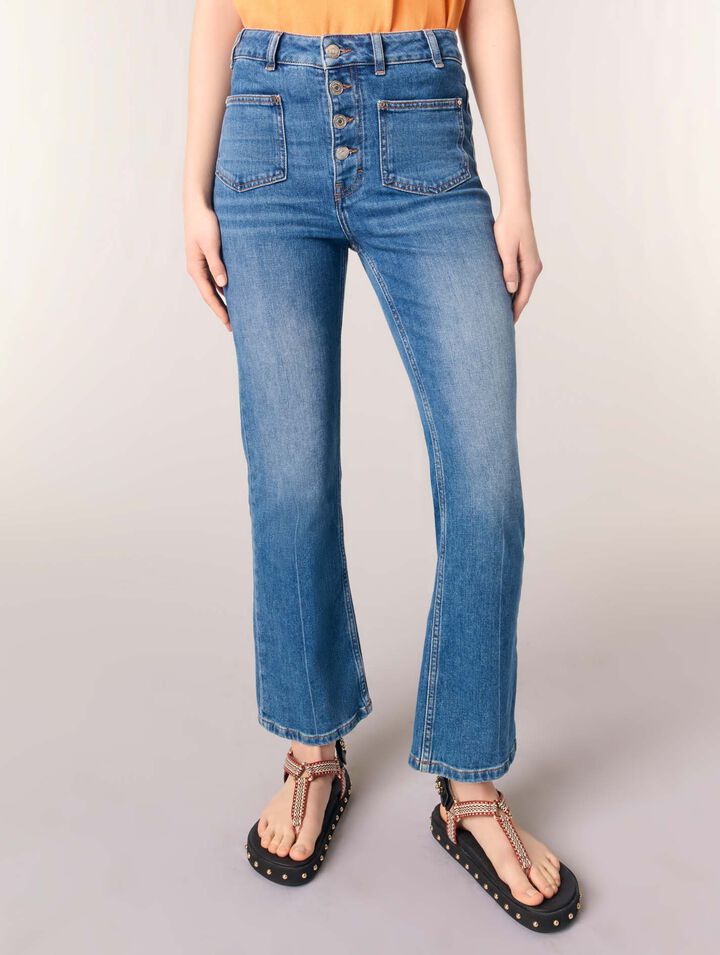 Jeans in denim con tasche
