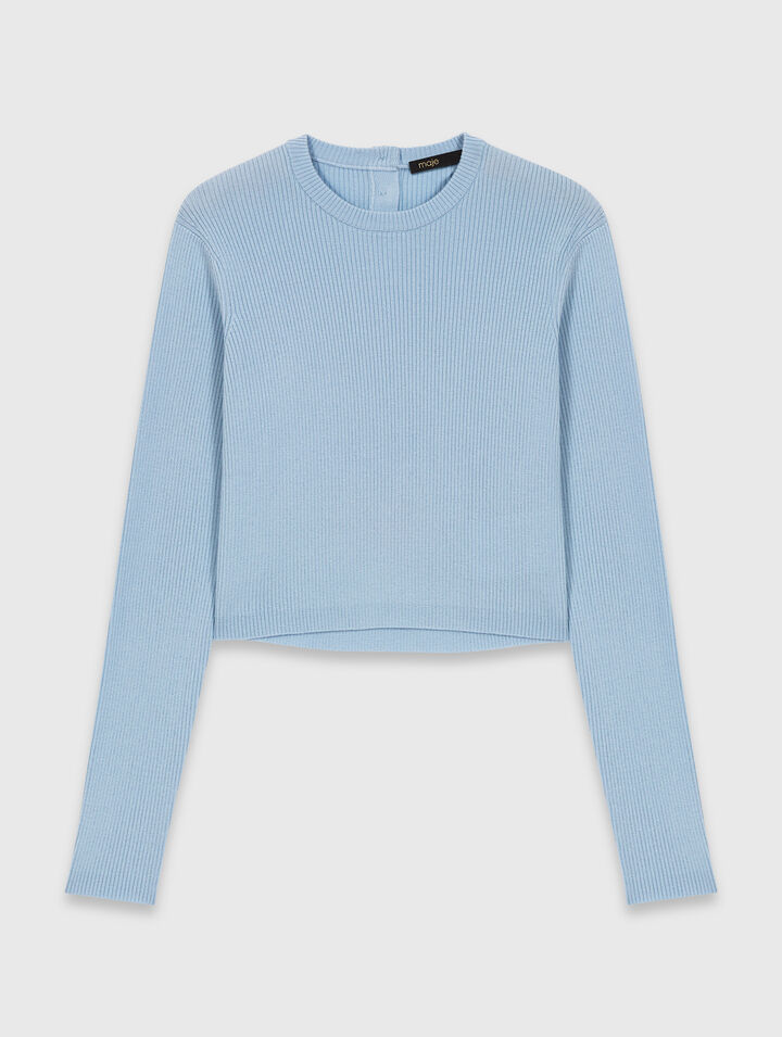 Pullover con gioielli sul retro