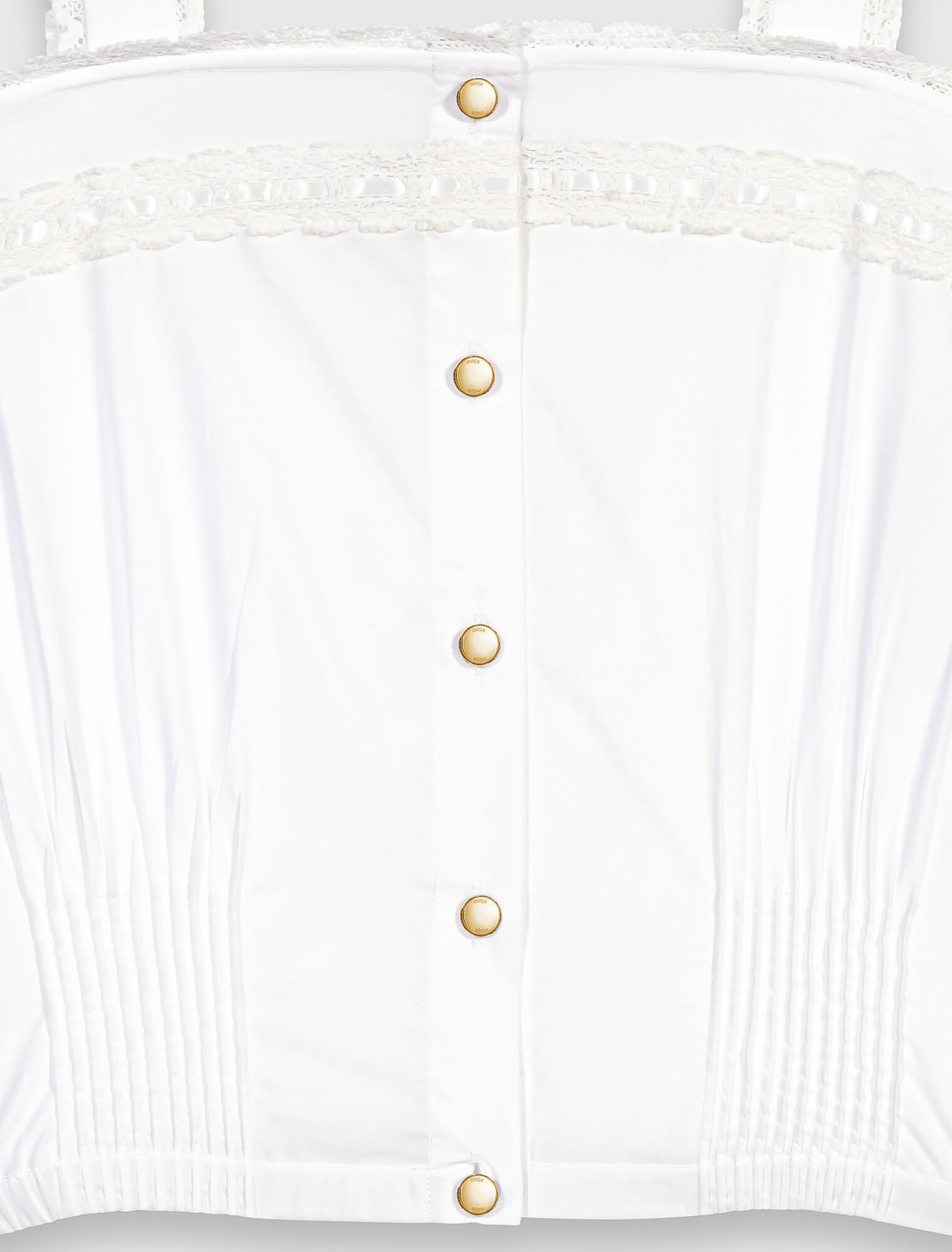 Crop top con bordi in pizzo