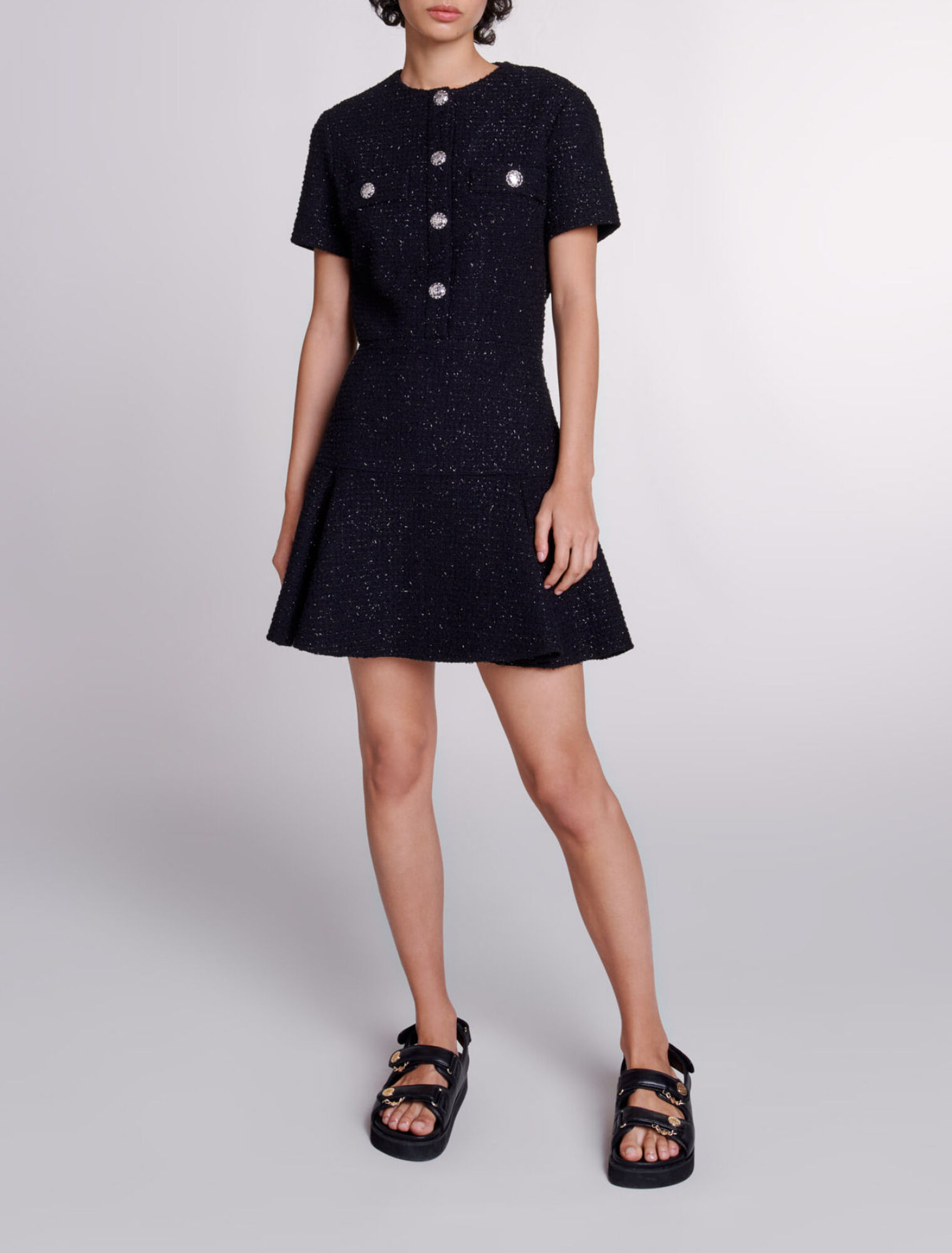 Abito corto in tweed