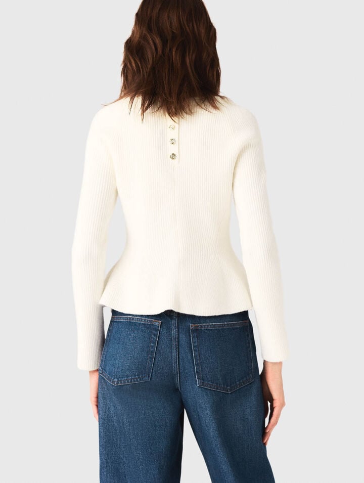 Pullover con vita peplum