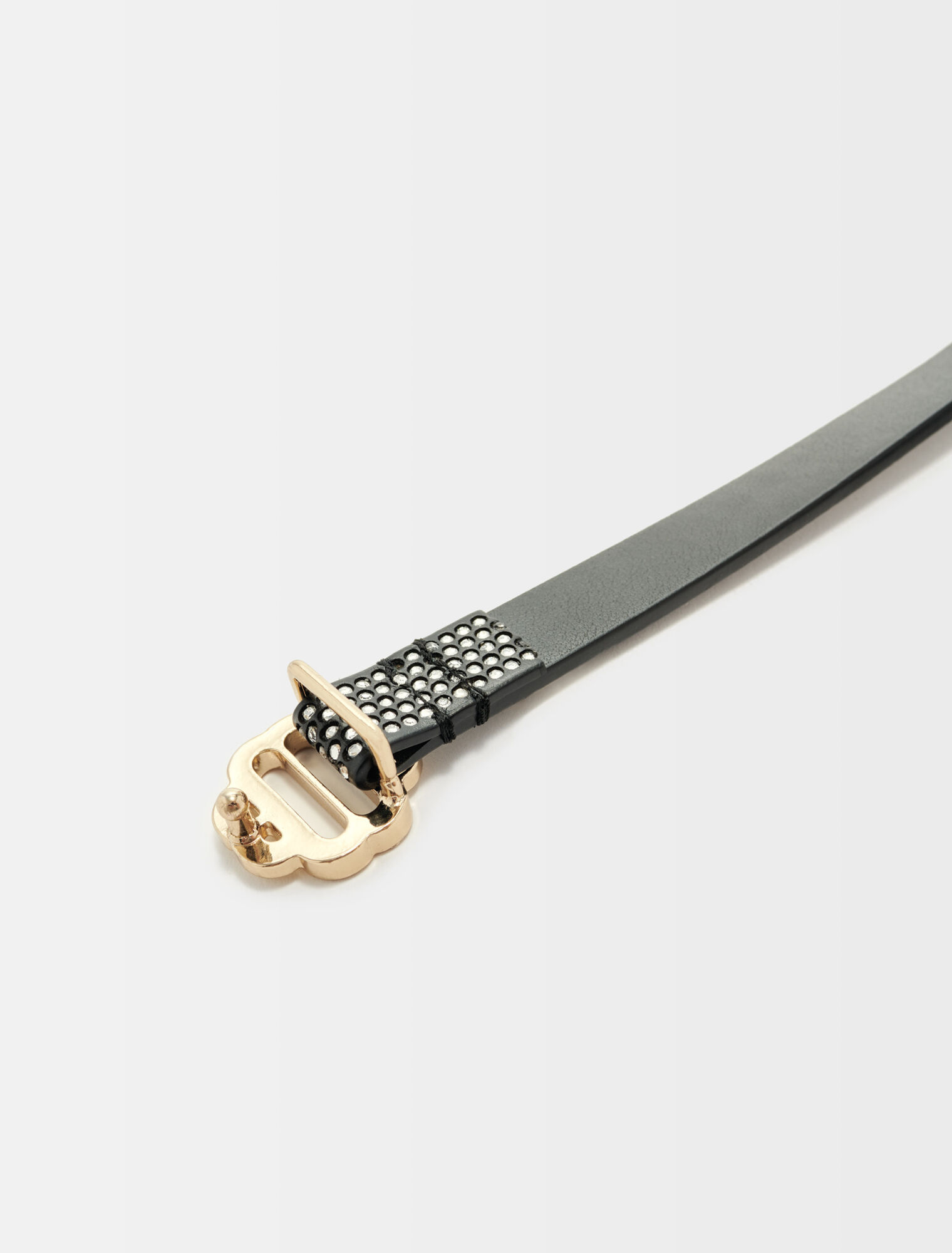 Cintura in strass con fibbia Clover Maje