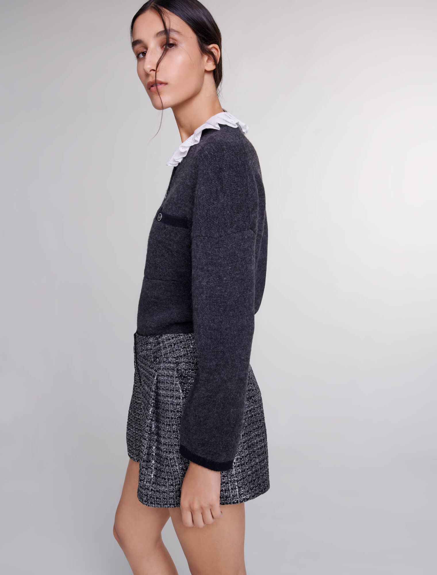Shorts in tweed