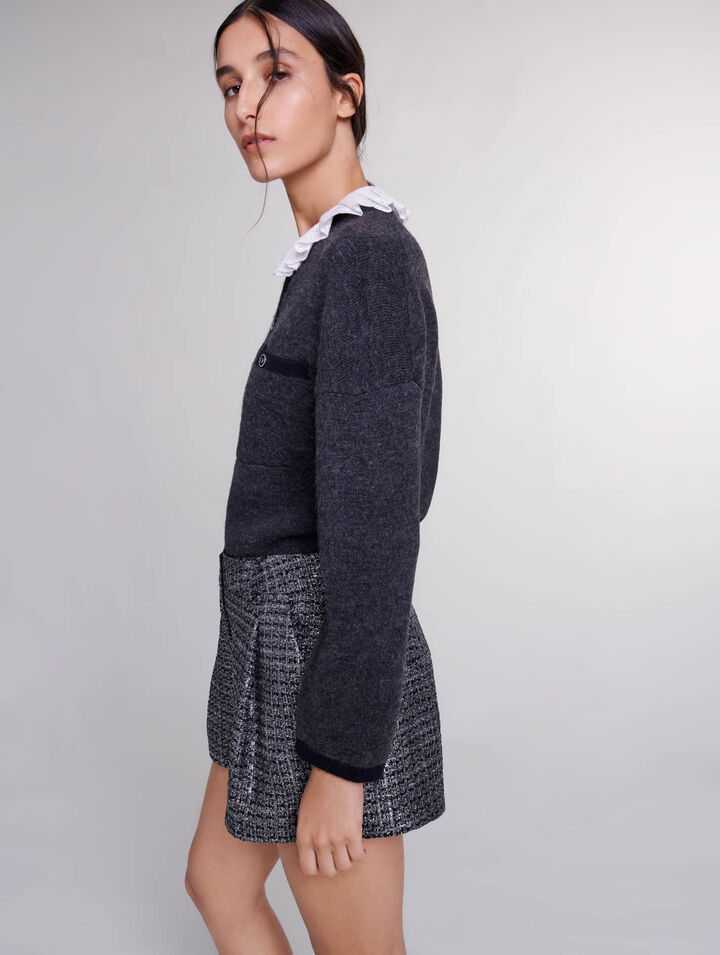 Shorts in tweed