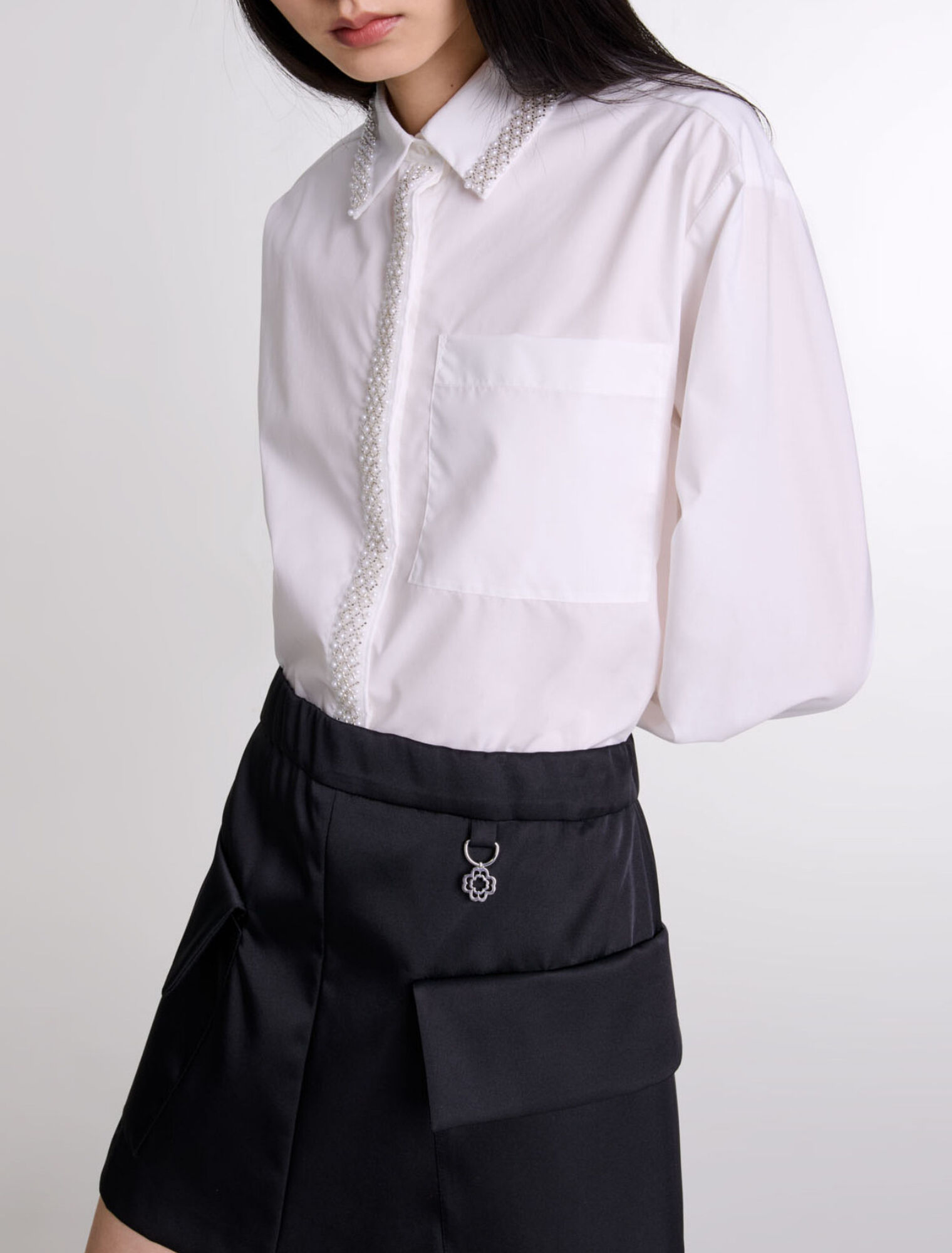 Gonna corta satinata