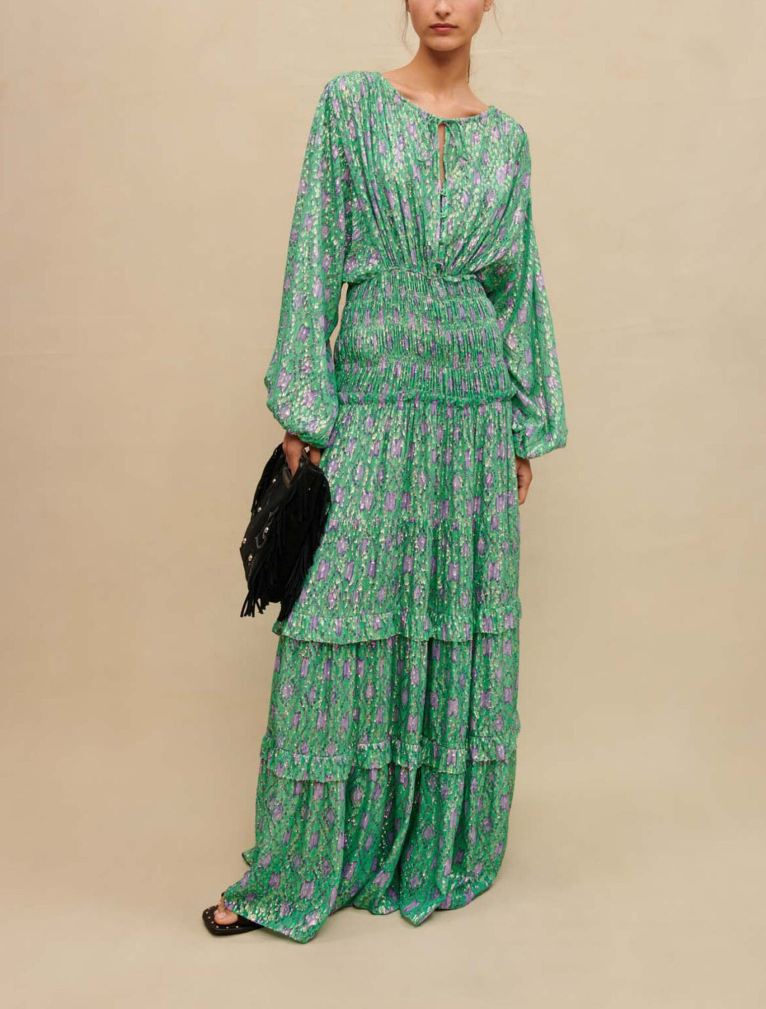 Maxi abito metallico