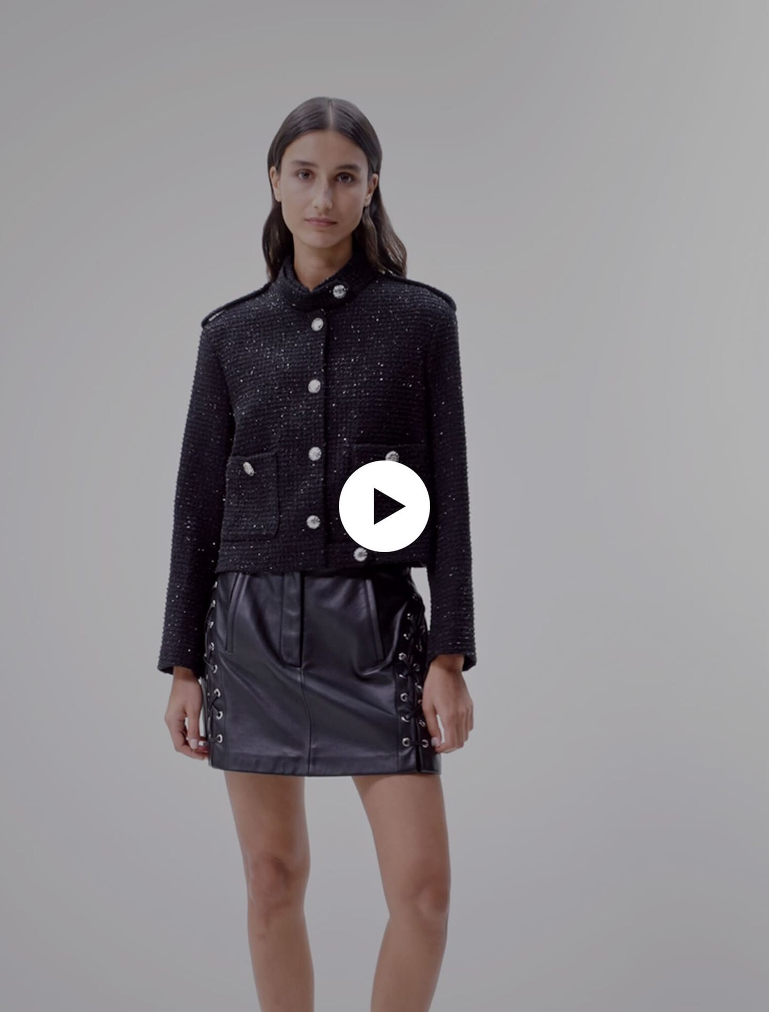 Giacca corta in tweed