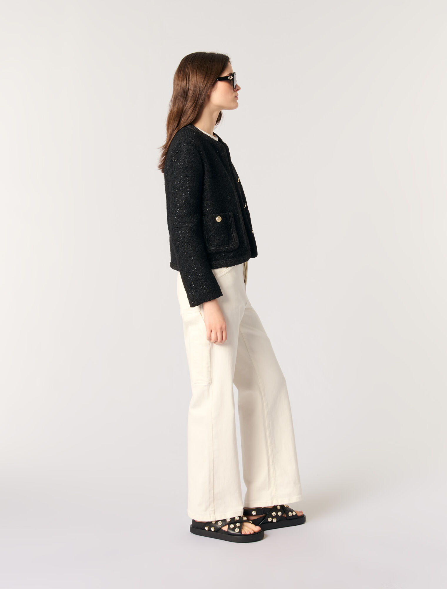 Giacca corta in tweed