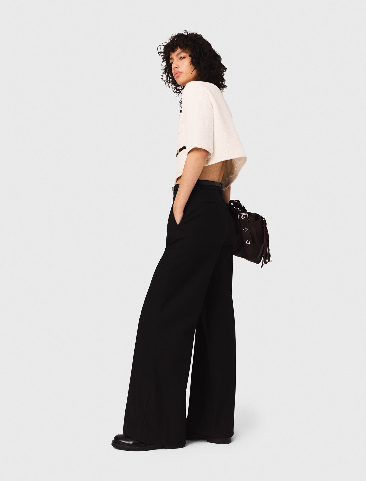 Giacca corta in tweed lurex