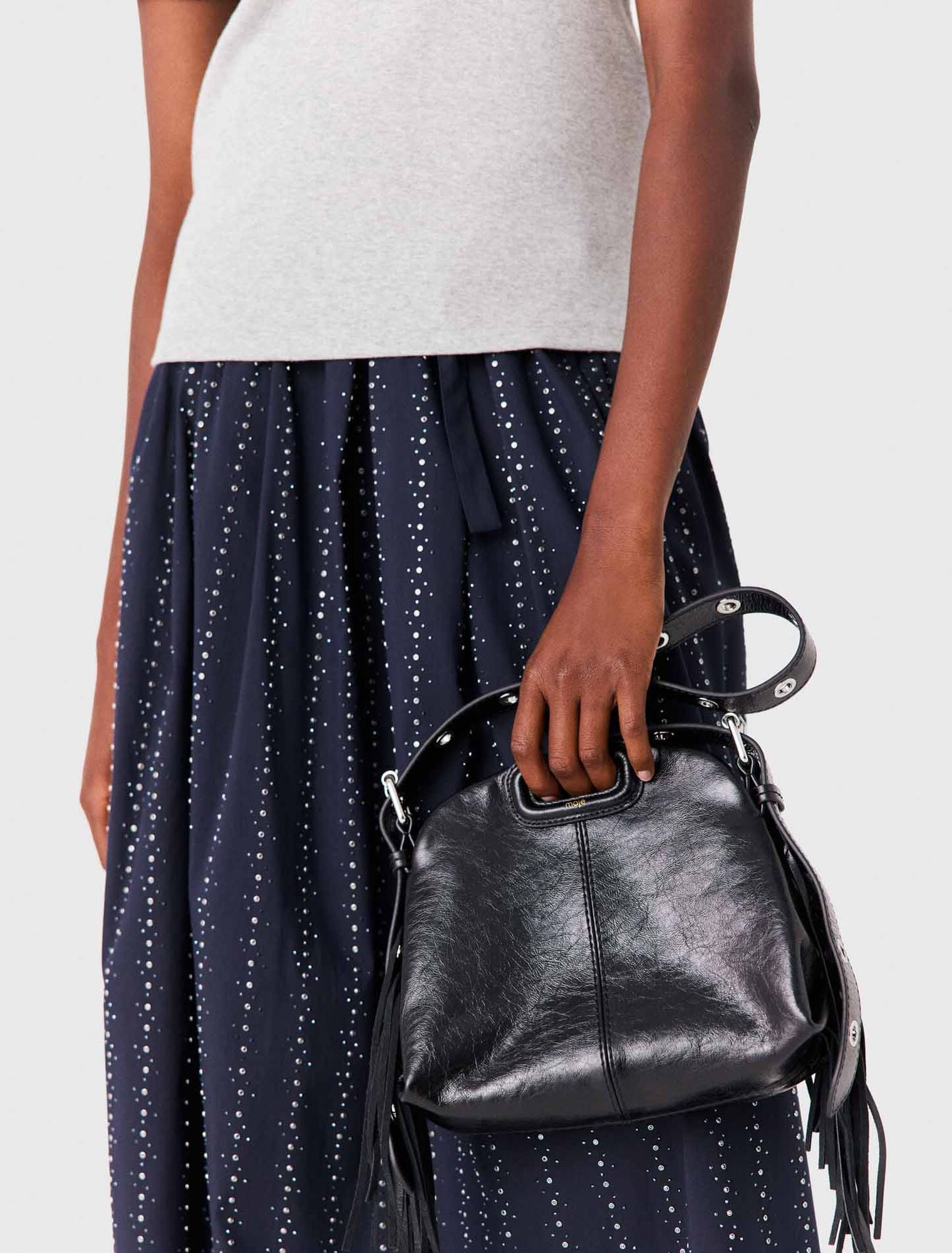 Borsa Miss M mini in pelle craquel&eacute;