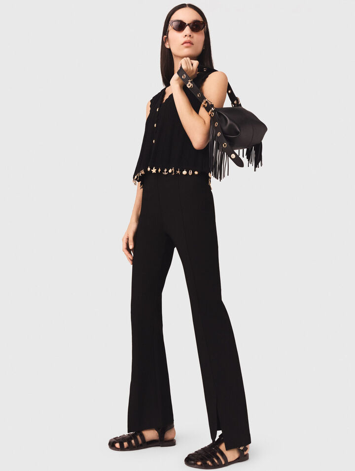 Pantaloni con spacco