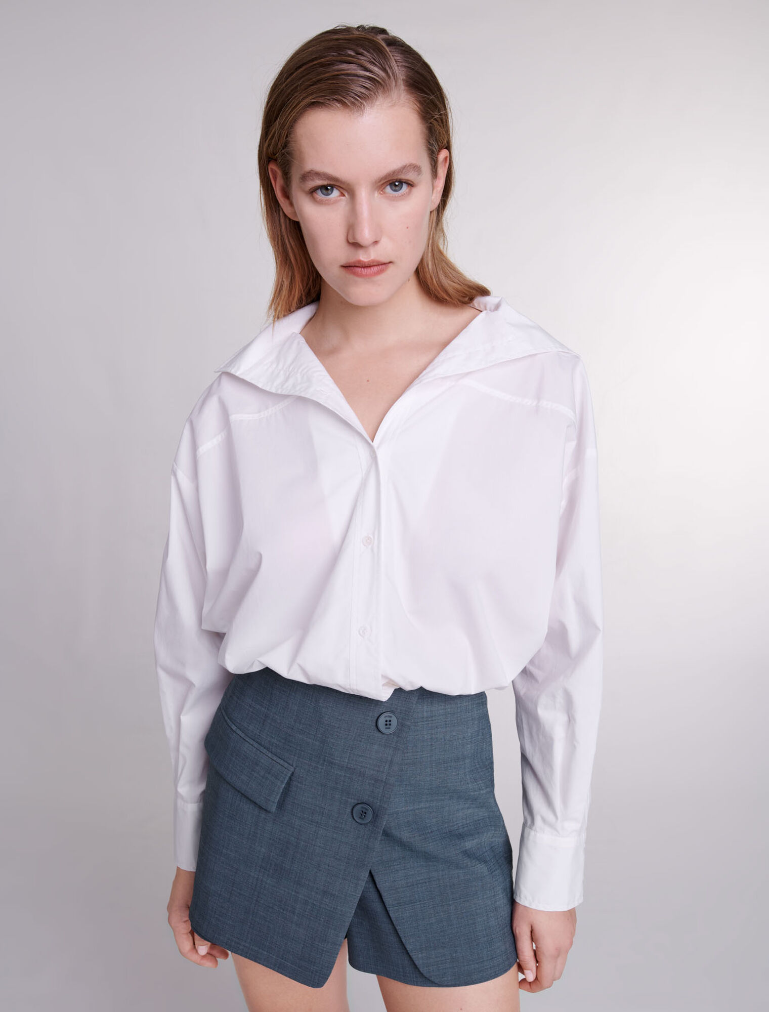 Camicia corta in cotone