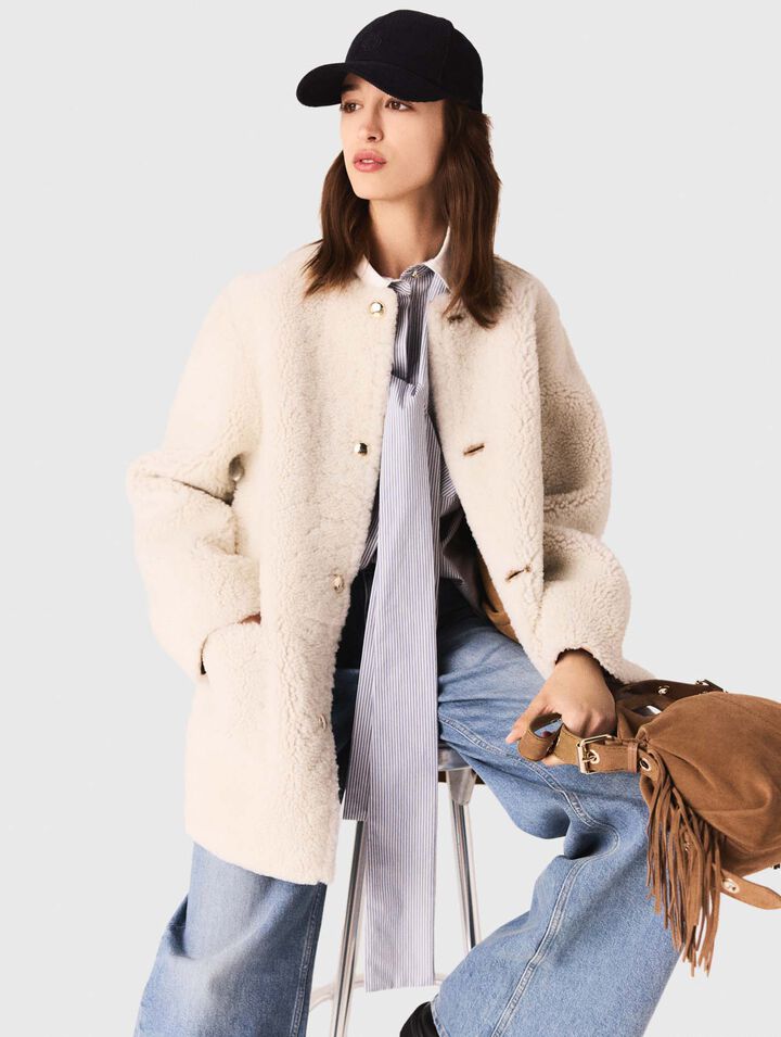 Cappotto reversibile in pelle