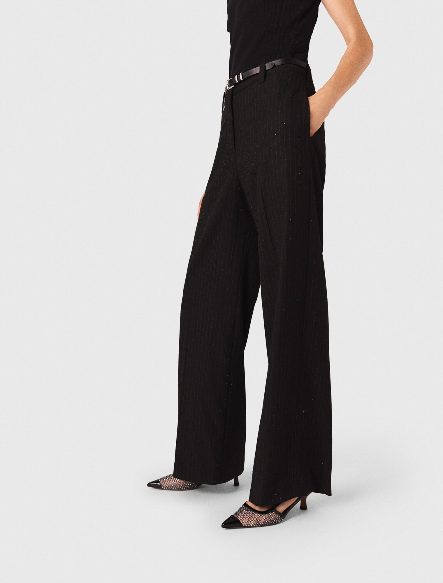 Décolleté in mesh con strass