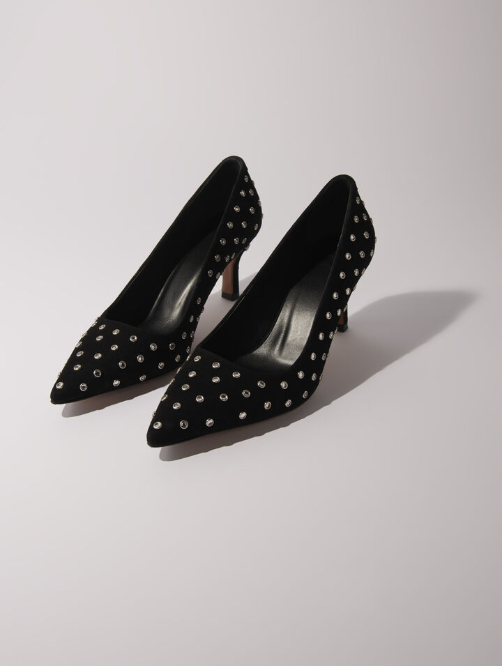 Décolleté a punta in strass