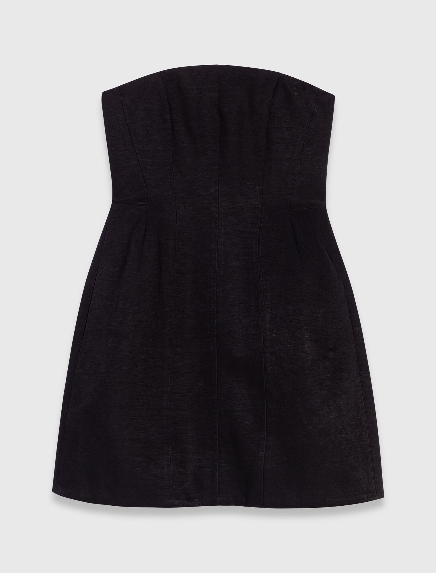 Abito bustier corto in lino