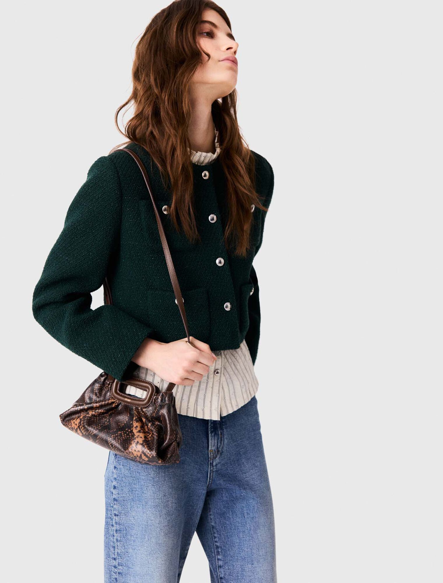 Milpli mini Clutch pelle goffrata